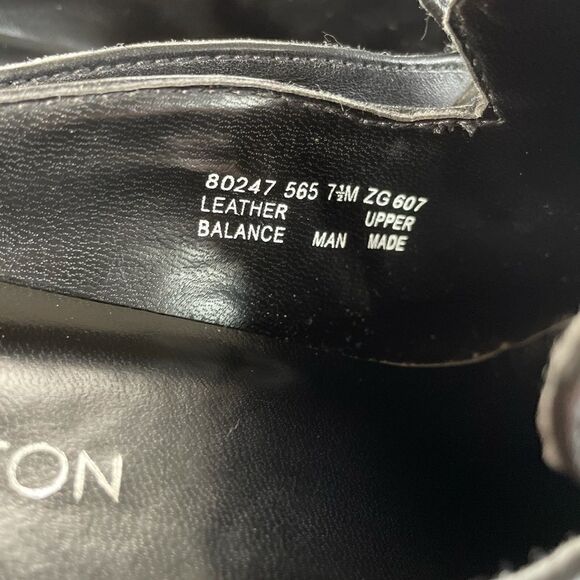 Covington Black Leather Block Heels Size 7.5M EUC - Picture 7 of 9